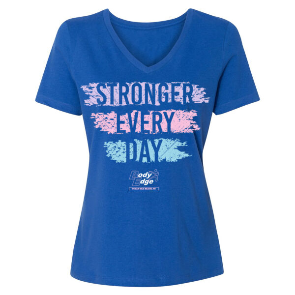 STRONGER EVERY DAY - WOMEN'S RELAXED FIT V-NECK T-SHIRT - $RTY359$ Thumbnail